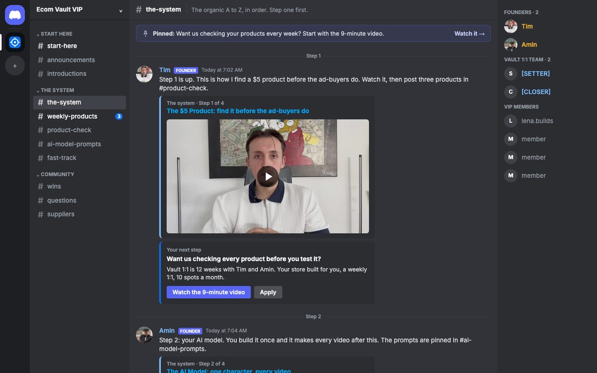 Your Discord, pointing at the VSL preview