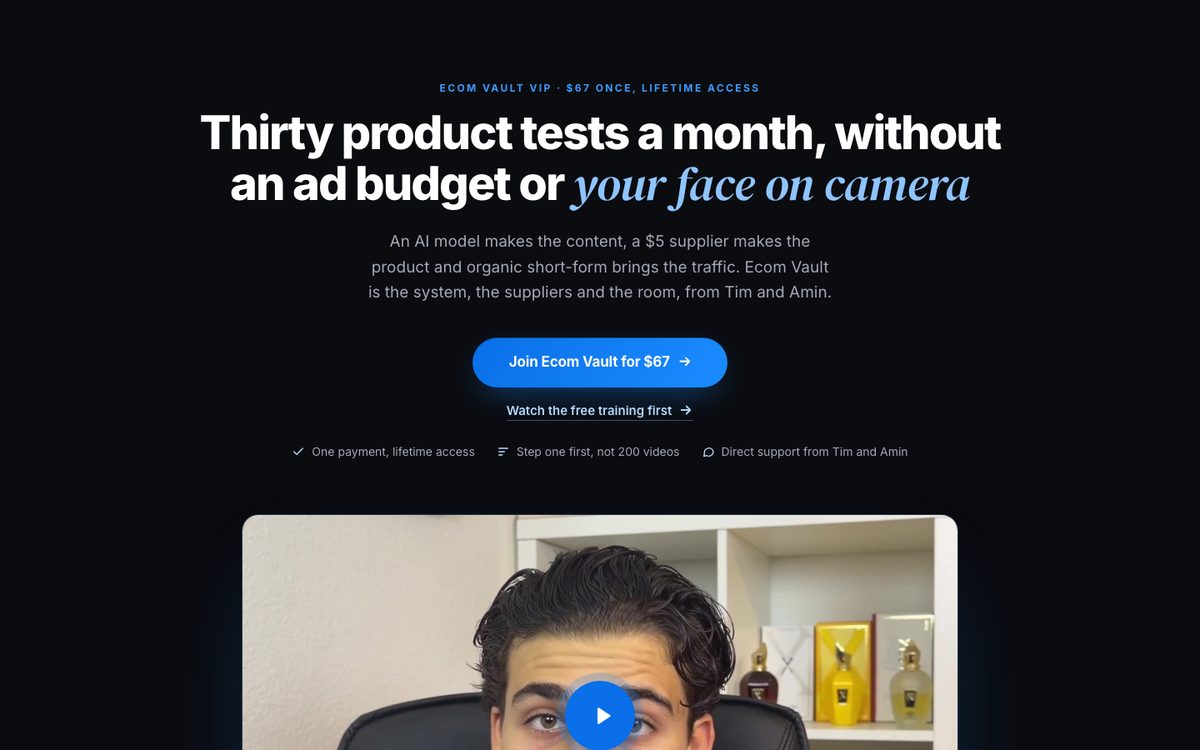 joinecomvault.com, rebuilt preview