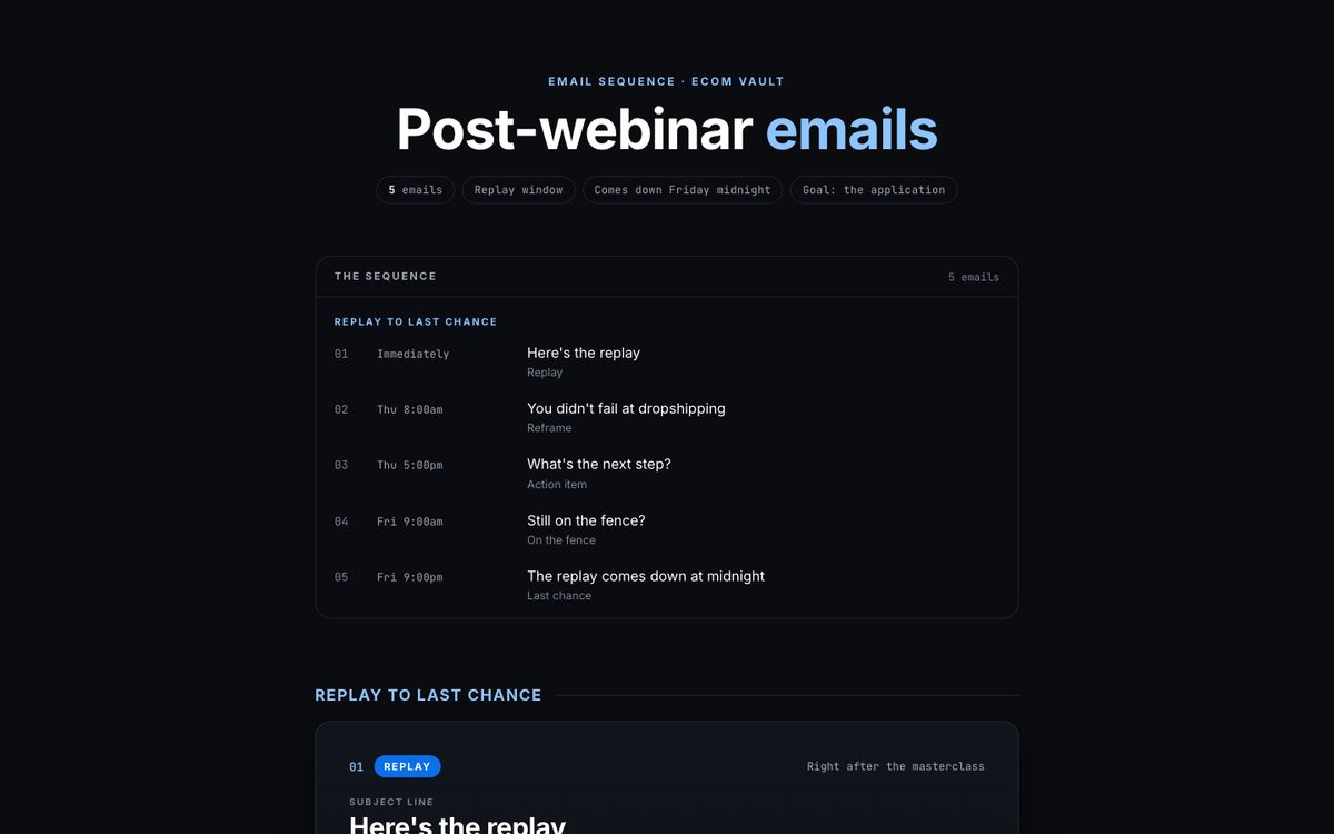 Post-webinar preview